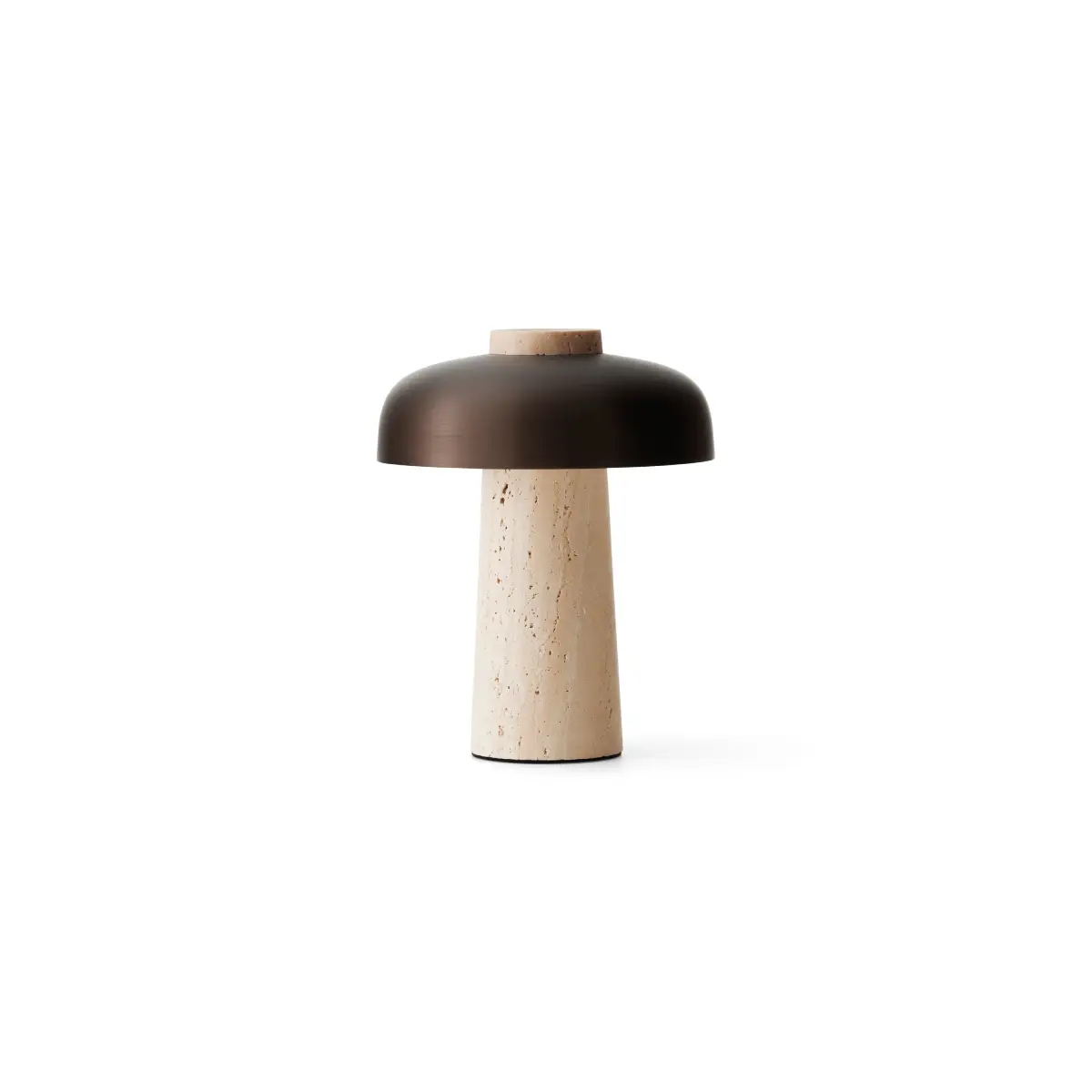Reverse bærbar bordlampe Travertine, Sand/Alu., Bronzed