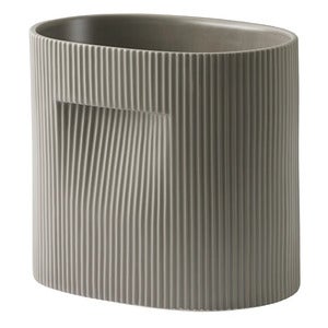 Ridge Pot H: 24 cm - Taupe