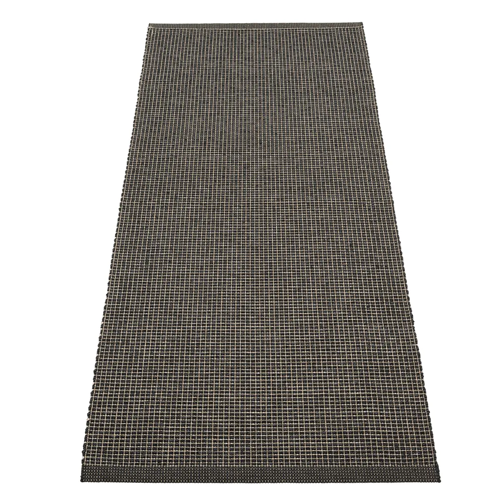 Emm teppe 70x180 cm Black/Linen Metallic