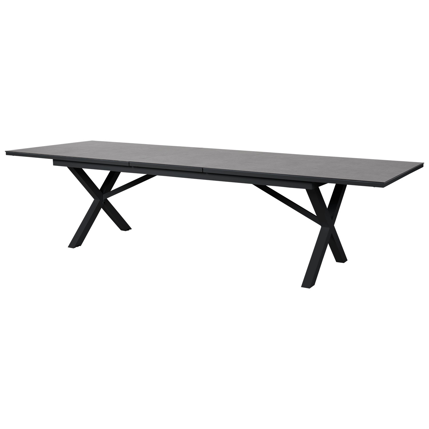 Brafab, Hillmond uttrekkbart bord 100x238-197 cm svart/grå
