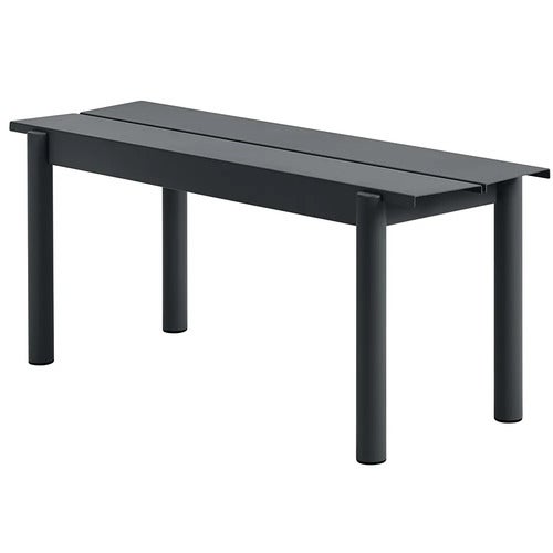 Linear Steel Benk 110x34 cm Anthracite Black 