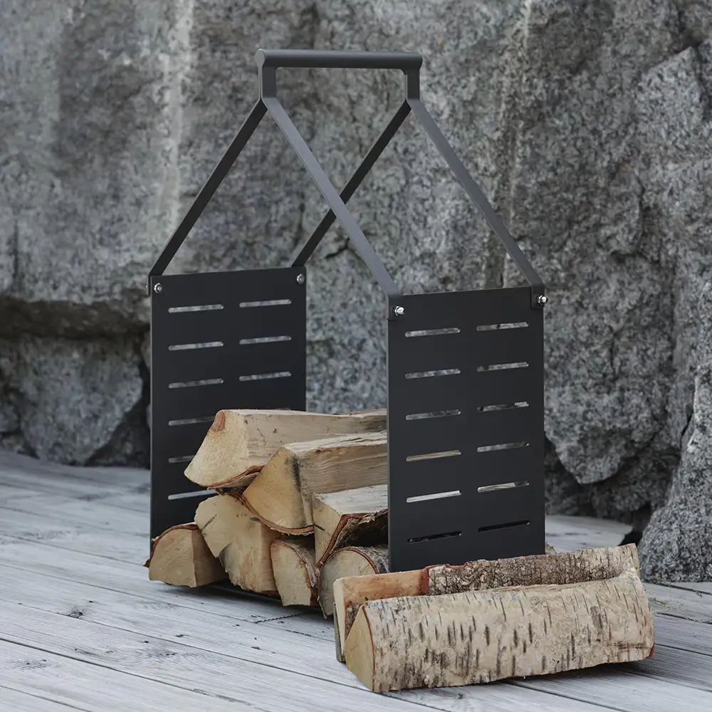 Belfort vedkurv svart Brafab