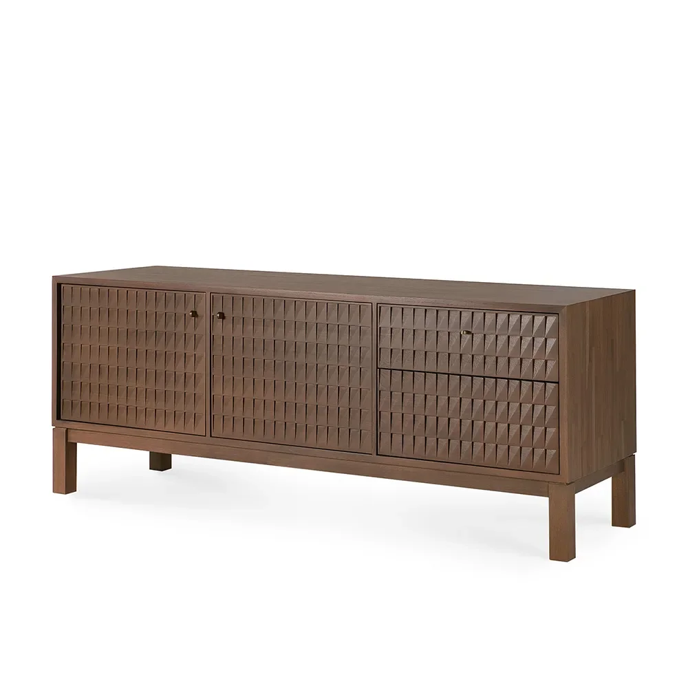 Ethnicraft, TV-benk i teak Sono Light Brown L160 cm