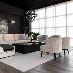 Fairfax lenestol i stoff Alister plaid brown