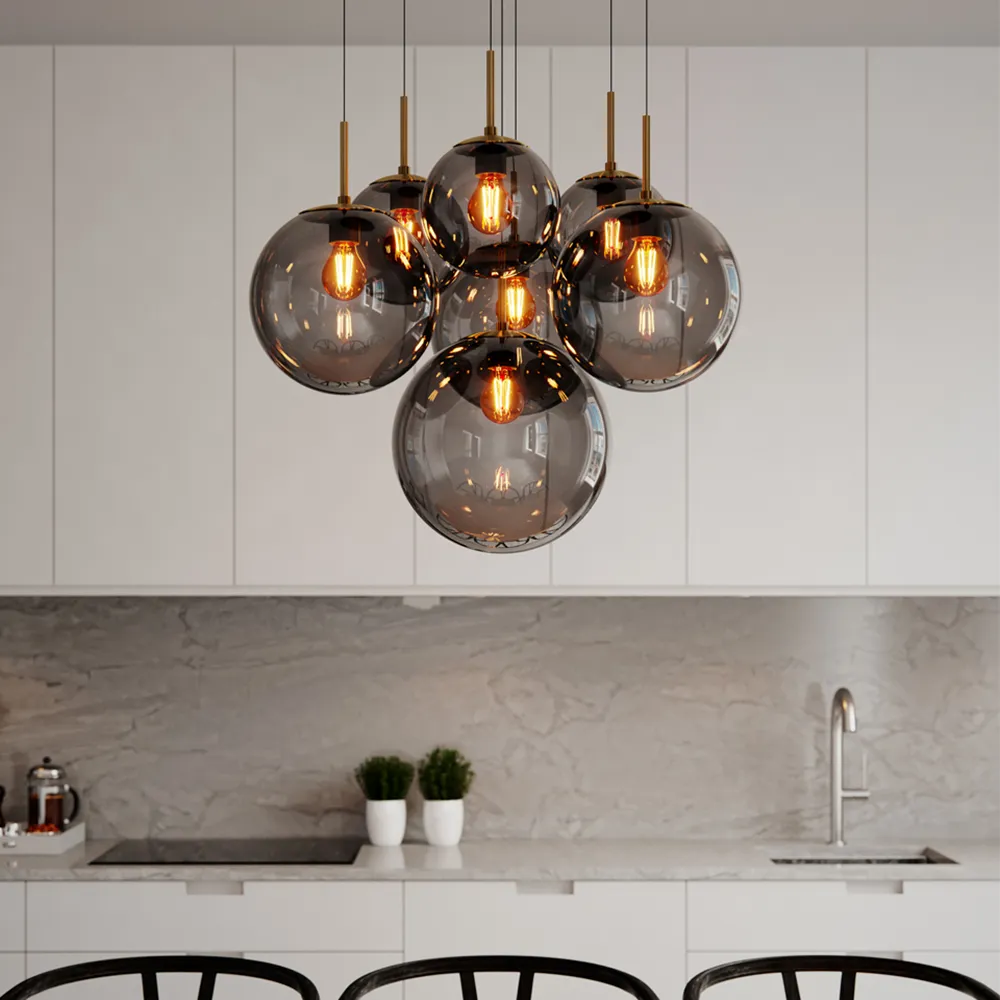 Laura taklampe Ø53cm Svart/Røykgrå