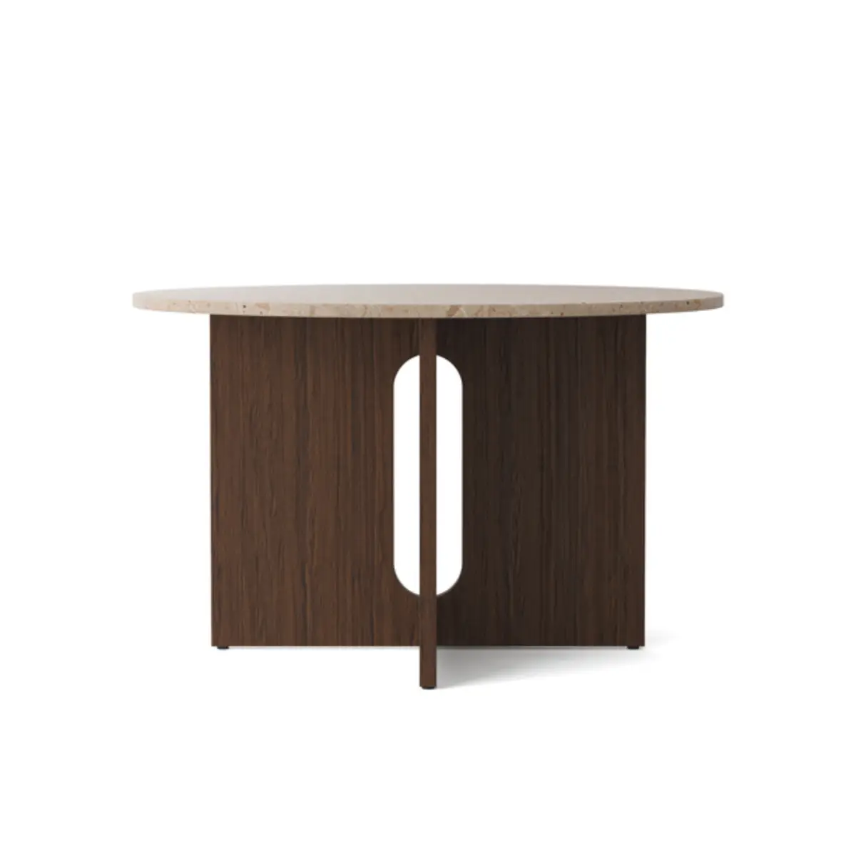 Androgyne spisebord - Mørk eik/ stein Kunis breccia - Ø120 cm