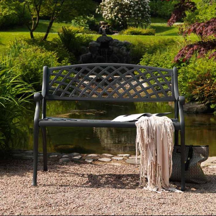 Arras 2-seter sofa antrasitt aluminium Brafab