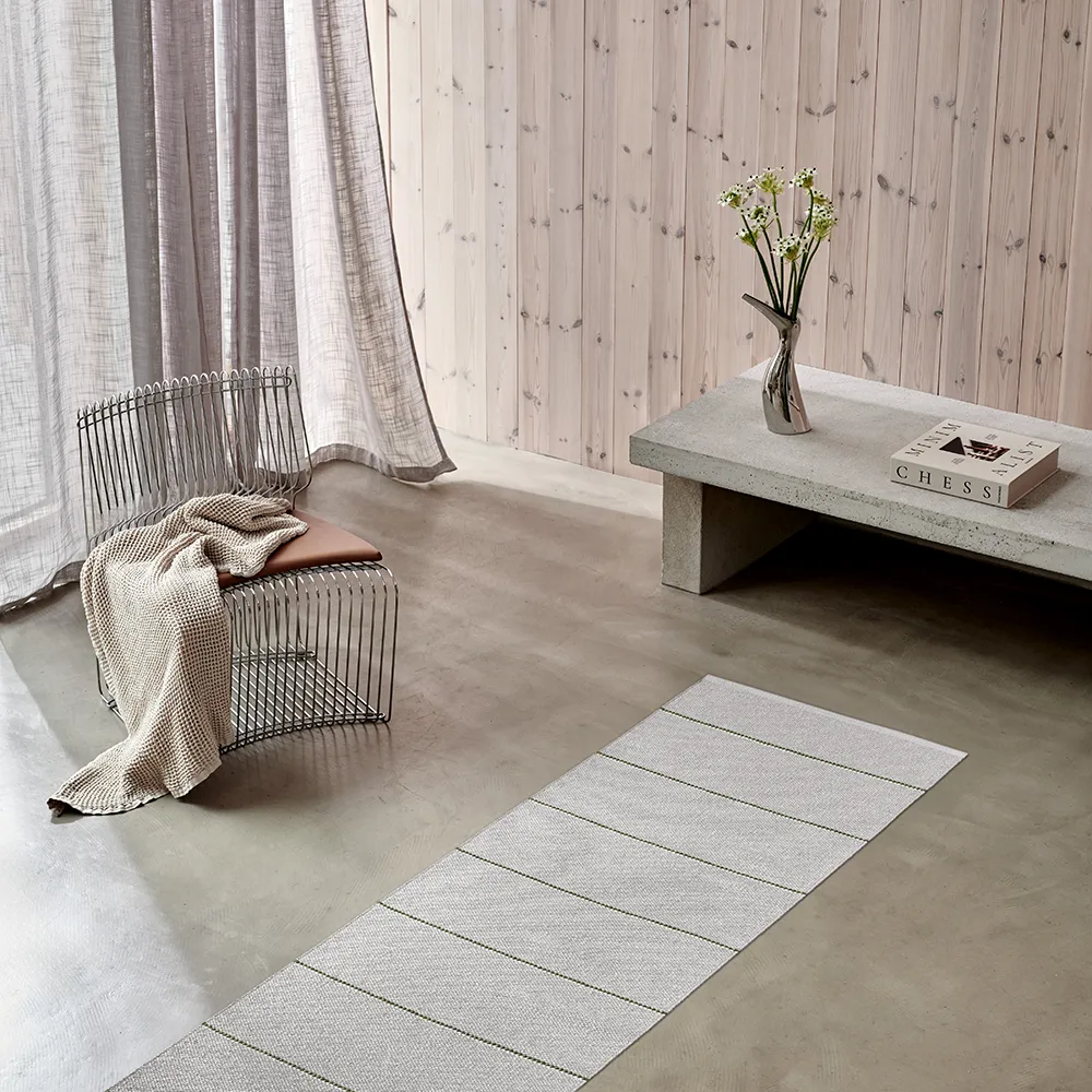 Lea teppe Linen/Pine/Vanilla 70 x 225 cm