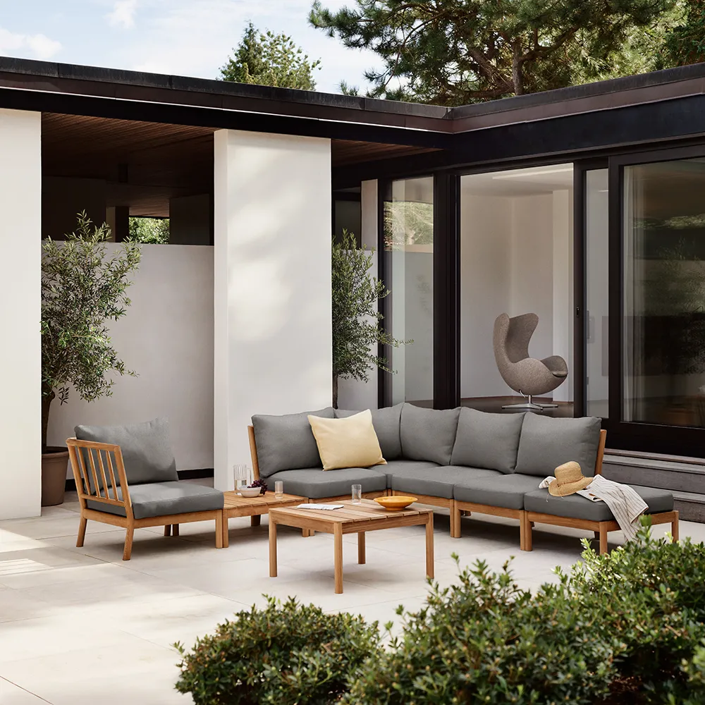 Tradition Fotskammel Charcoal/Teak 