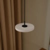 Asteria Micro Taklampe Ø15 cm Pearl White/svart