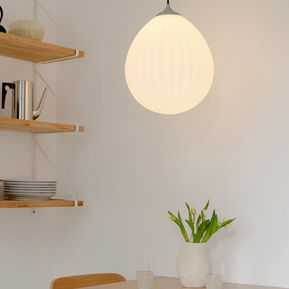 Around World lampeskjerm Ø35 cm White/Brushed steel