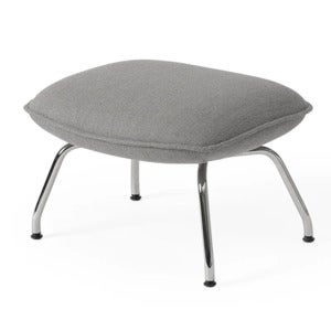 Doze Ottoman Tube Base - Re-Wool 128 Chrome
