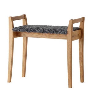 Meja krakk i oljet eik/safeskinn look/mørkegrå