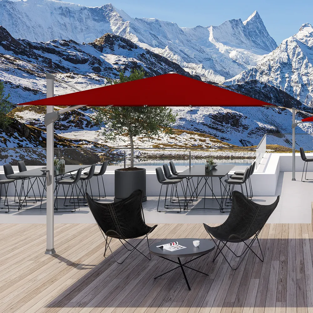 Fortano 400x300 cm parasoll alu Cat.5 650 Camel