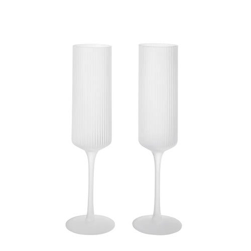 Champagneglass 2-pack Ripple Frosted