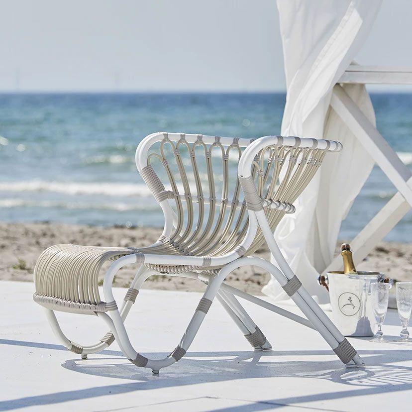 Fox Lenestol Kunstrotting Hvid