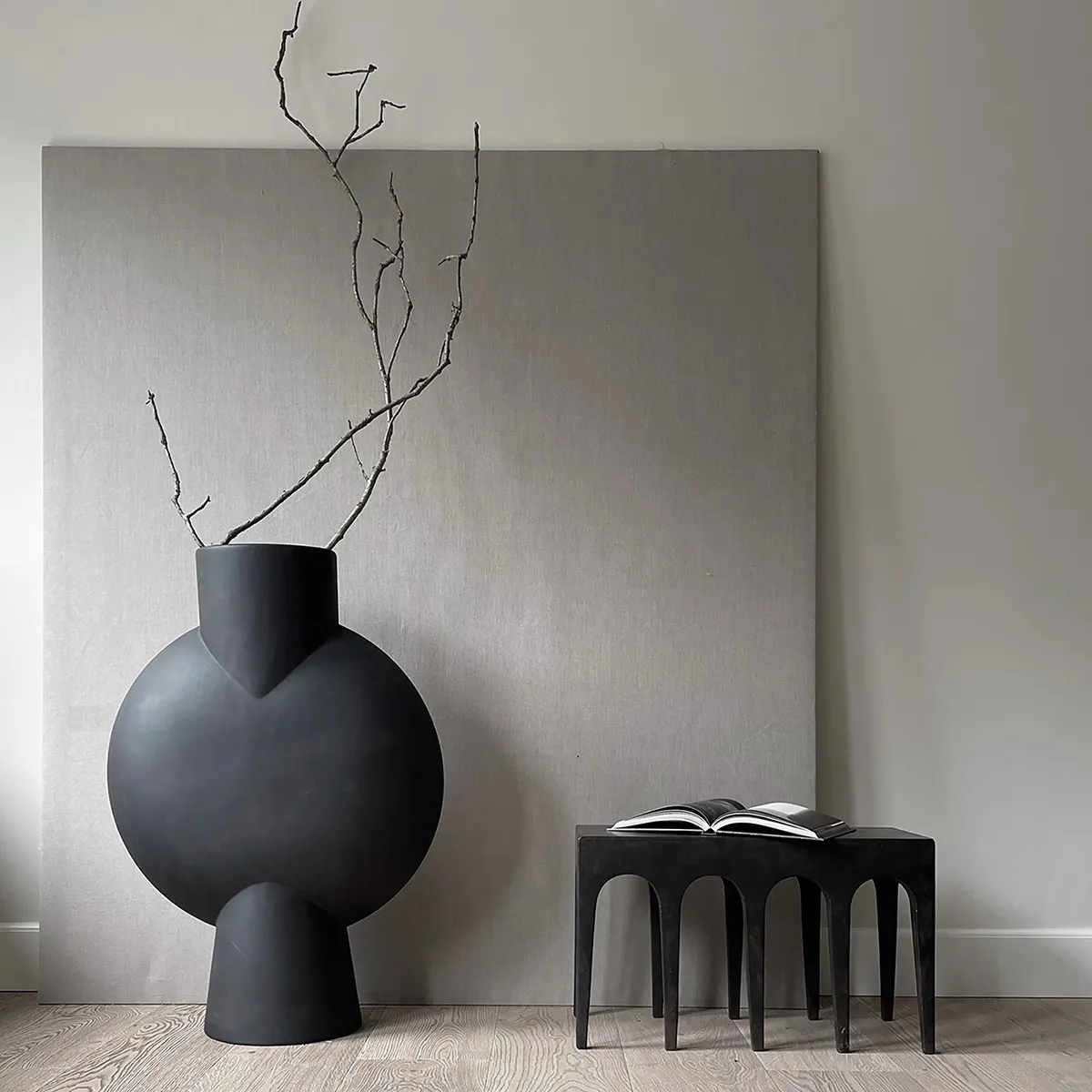 Håndmalt vase Sphere Bubl Giant Coffee H100 cm