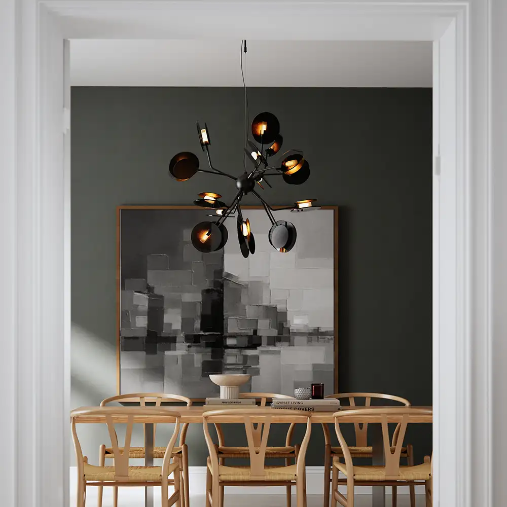 Turno taklampe Ø80cm Svart