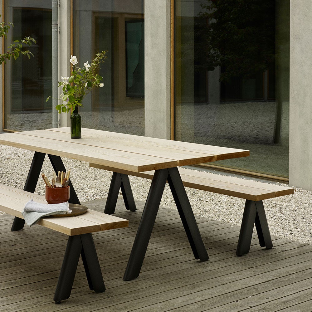 Overlap spisebord Antracitt svart