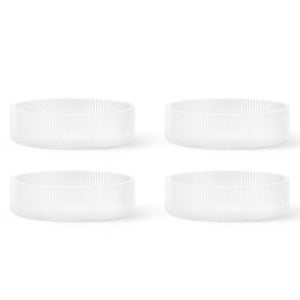Ripple Serveringsskål 4-pakning - Frosted