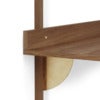 Sector Veggmontert skrivebord - Smoked Oak/Brass