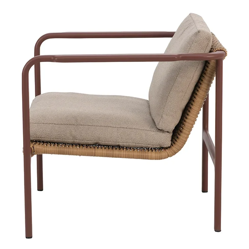 Motty lenestol Zin Red / Teddy Beige