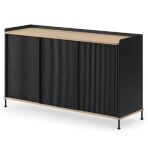 Enfold skjenk 148 x 45 cm  - oiled oak Anthracite Black