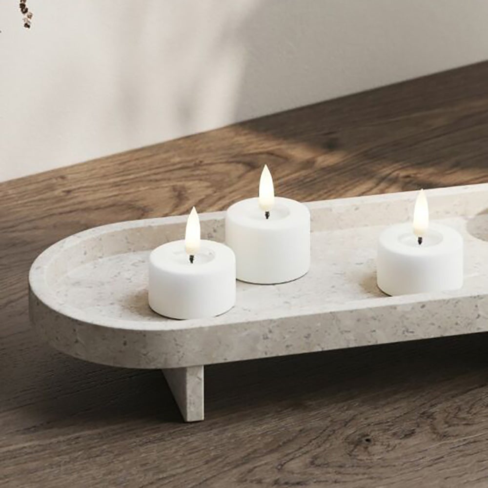 LED telys 2-pakning 4,1x4,5 cm hvit