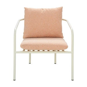 Bendt lenestol Pearl White/Teddy Orange