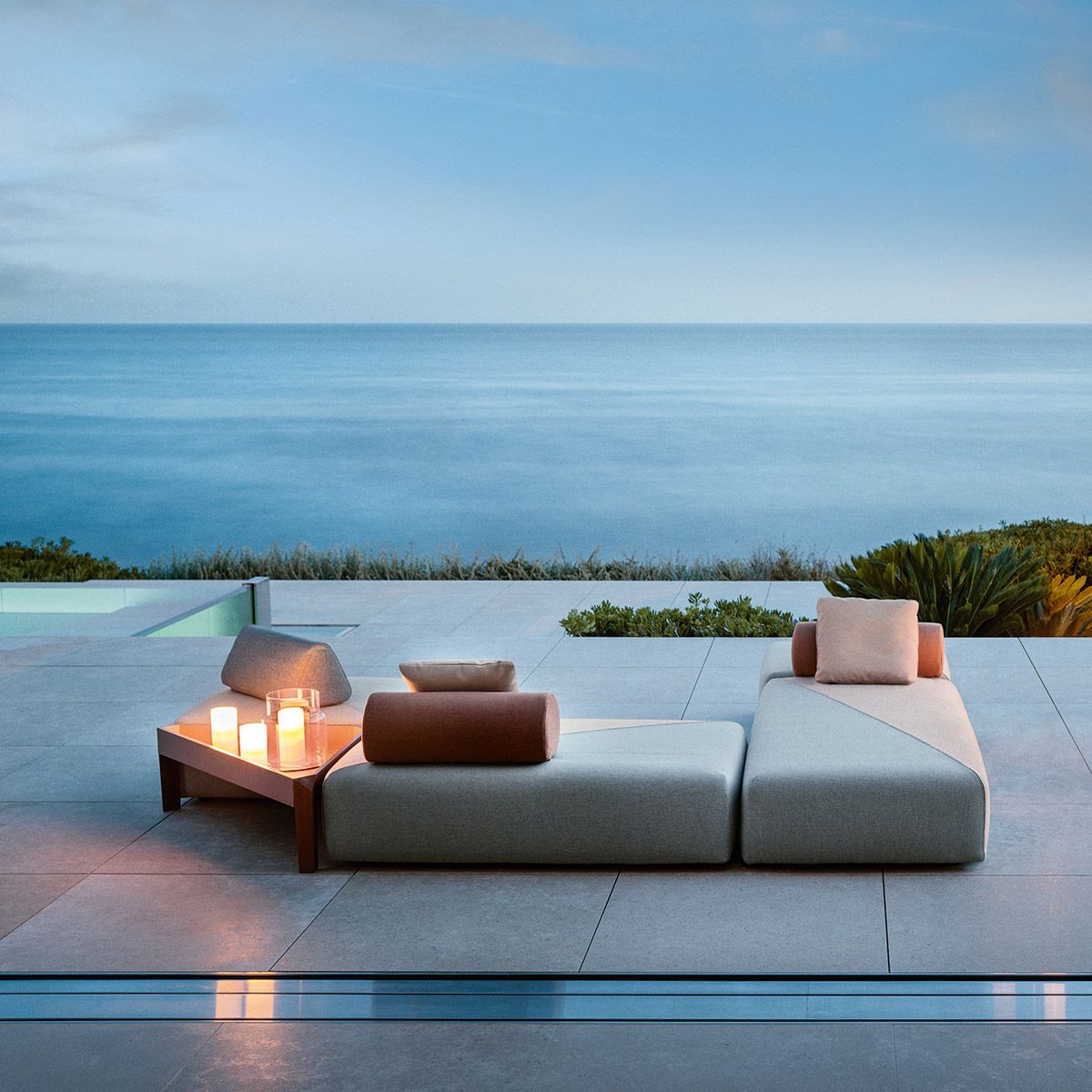 BRIXX ryggtriangel 664/twist mørk turkis 