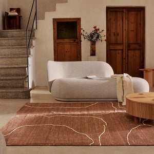 Håndvevd Teppe i Jute Gesso Terracotta 200x300 cm