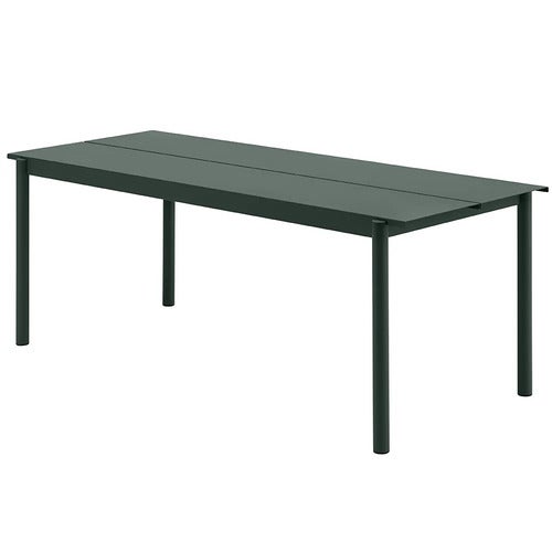 Linear Steel Spisebord 200X75 cm Dark Green 