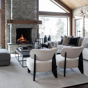 Cadiz lenestol i stoff Quiet cream