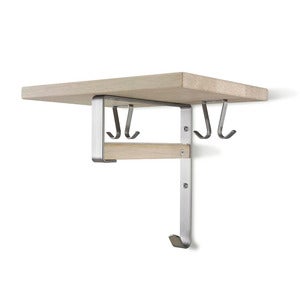 Cott Hattehylle Hvitoljet eik/grunnstål