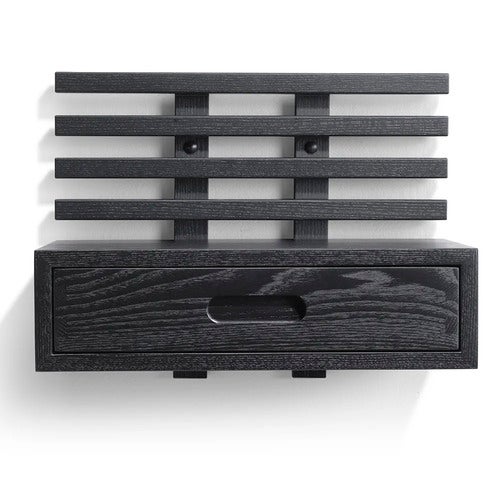 Zece Nattbord med skuff Svartbeiset ask