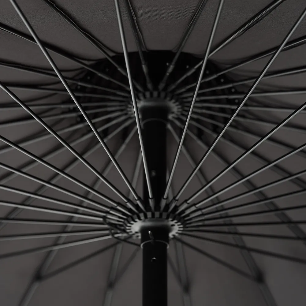 Parasoll Ø240 cm Svart