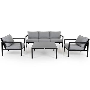 Belfort sofagruppe svart/grå Brafab