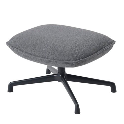 Doze Ottoman Swivel Base - Ocean 80 Anthracite Black