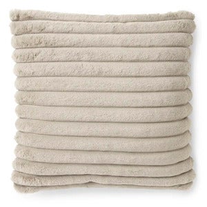 Stripy ornamentpute 45x45 cm Taupe