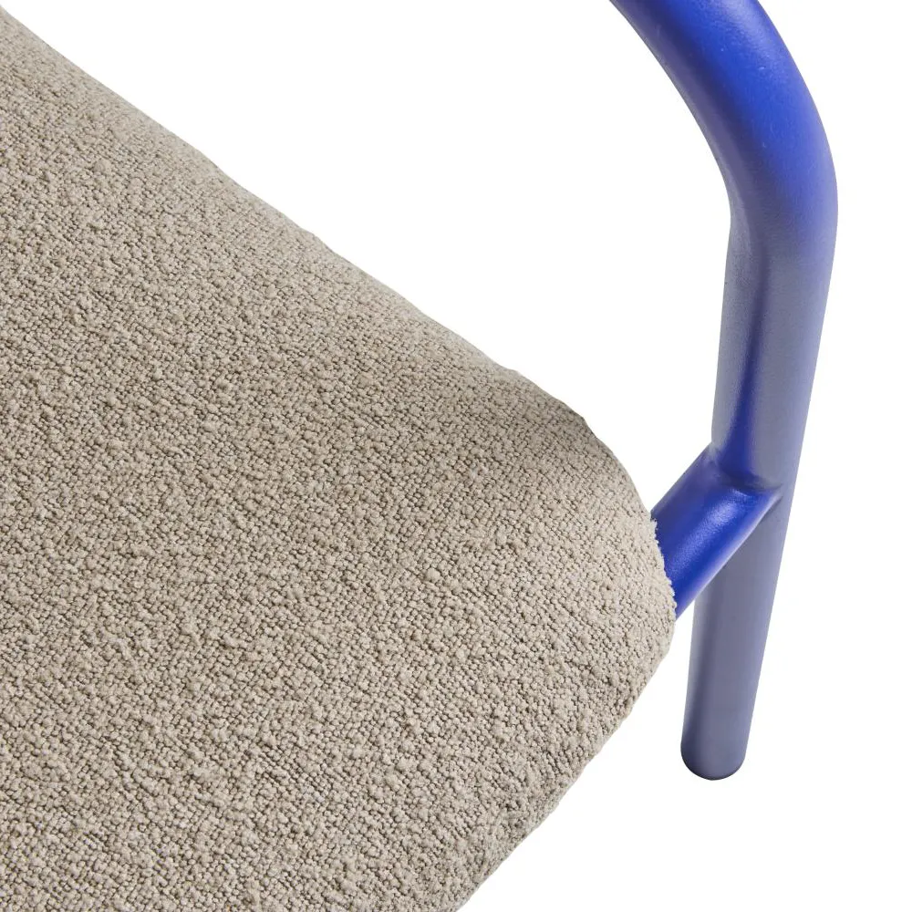 Bendt Lenestol Teddy Beige/Indigo Blue