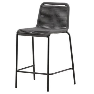 Lindos Barstol mørk grå 2-pakning