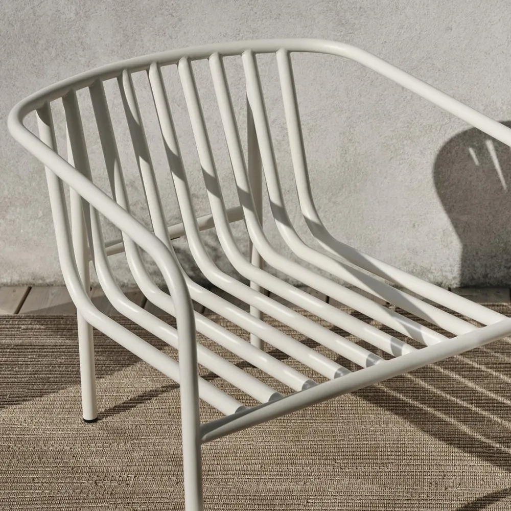 Bendt Lenestol Teddy Beige/Pearl White