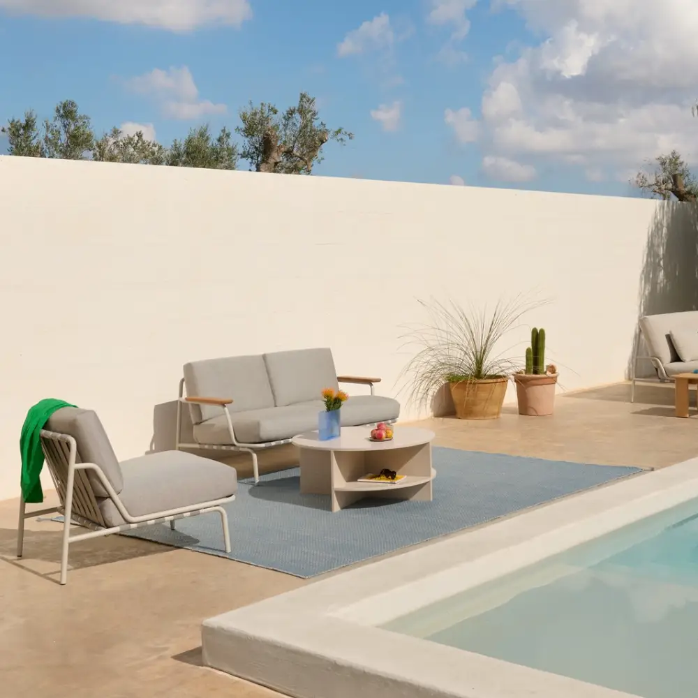 Lounge Sofa Settle 2-seater Laze 1/Grey