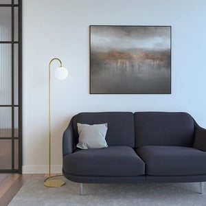 Ballon gulvlampe messing G9