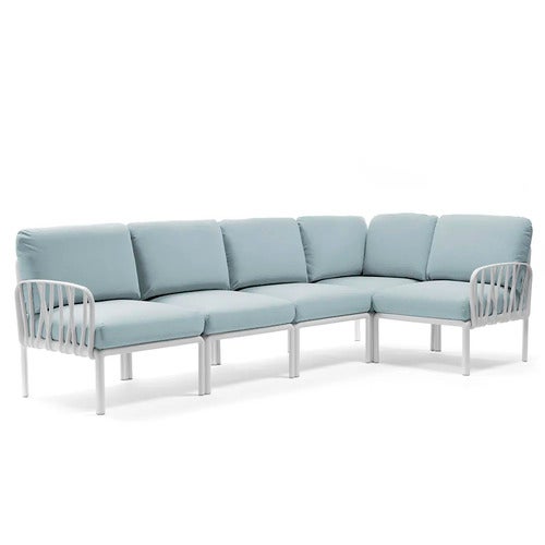 Komodo 5 hjørnesofa White - Chiaccio Sunbrella
