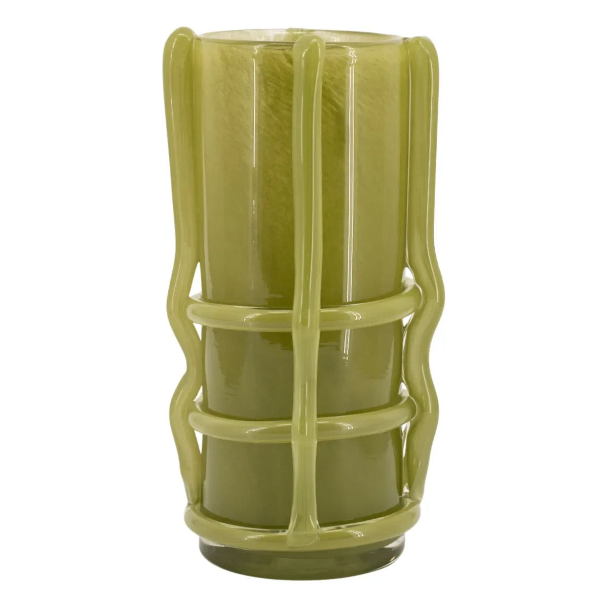 WrapIt vase 14x14x25 cm glass grønn