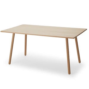 Georg Spisebord 155x90 cm Hvit såpe eik