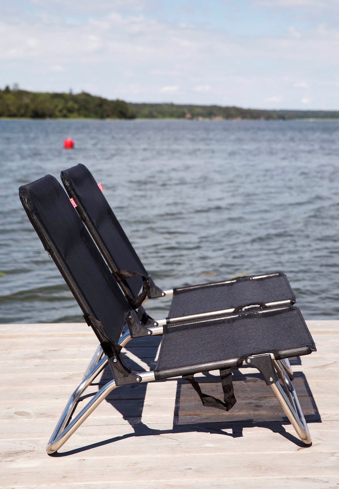 Quick solstol svart aluminium/textilene