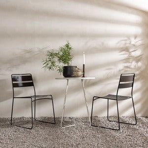 Lina spisestol svart 2-pakning