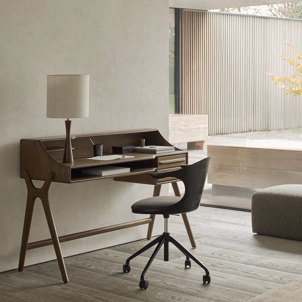 Skrivebord i teak Flow Wild Brown